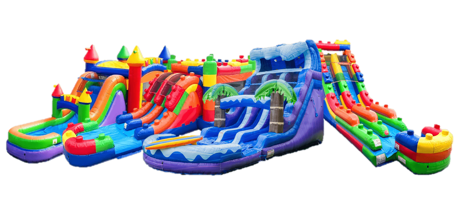 Bounce house combo and water slides